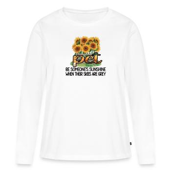 Technicien en soins aux patients Soins aux patients PCT - T-shirt manches longues Premium bio Femme - blanc - Devant - Julia (174cm)