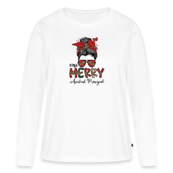 Directeur adjoint de l’équipe de l’école de Noël Noël - T-shirt manches longues Premium bio Femme - blanc - Devant - Julia (174cm)
