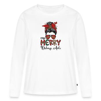 Dietary Aide Christmas Dietary Aide Xmas Gifts - Frauen Premium Bio Langarmshirt - Weiß - Vorne - Julia (174cm)