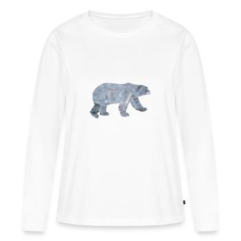 Ours polaire ours polaire - T-shirt manches longues Premium bio Femme - blanc - Devant - Julia (174cm)