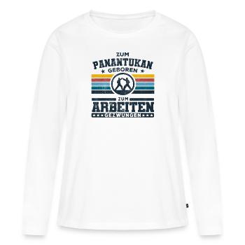 Zum Panantukan geboren - Kampfsport dirty boxing - Frauen Premium Bio Langarmshirt - Weiß - Vorne - Julia (174cm)