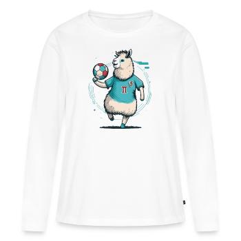 Llama Goals - Women's Premium Organic Long Sleeve Shirt - white - Front - Julia (174cm)