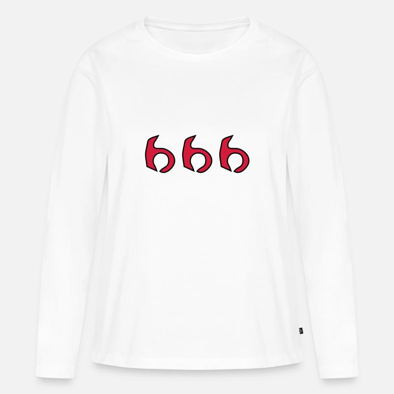 666 - Devil - Hell - Gaming - Women's Premium Organic Long Sleeve Shirt - white