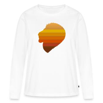 Fond profil N°3 - T-shirt manches longues Premium bio Femme - blanc - Devant - Julia (174cm)