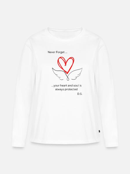 Never forget... - Frauen Premium Bio Langarmshirt - Weiß