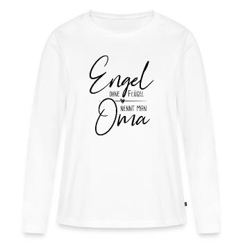 Großmutter Oma Enkel Omi Geschenk Geschenksidee - Frauen Premium Bio Langarmshirt - Weiß - Vorne - Julia (174cm)