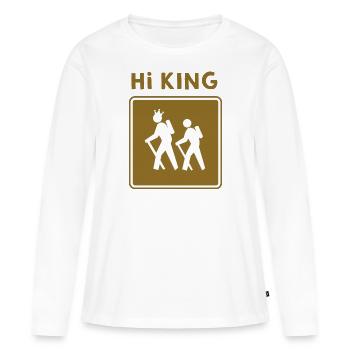 Hiking - Frauen Premium Bio Langarmshirt - Weiß - Vorne - Julia (174cm)