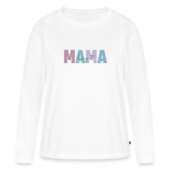 Boy Mom - Women's Premium Organic Long Sleeve Shirt - white - Front - Julia (174cm)