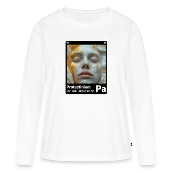 AI am protactinium (bk) mode périodique nerd - T-shirt manches longues Premium bio Femme - blanc - Devant - Julia (174cm)