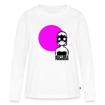 Héros-Un - T-shirt manches longues Premium bio Femme - blanc - Devant - Julia (174cm)
