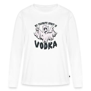 Meine Lieblingsspirituose ist Vodka - Frauen Premium Bio Langarmshirt - Weiß - Vorne - Julia (174cm)