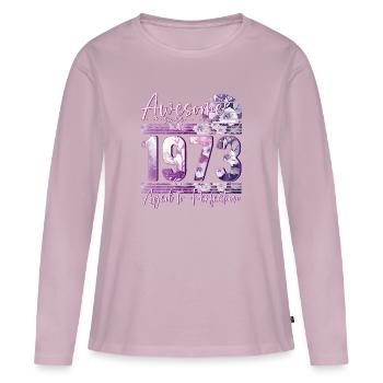 1973 Born birthday women - Women's Premium Organic Long Sleeve Shirt - dusky pink - Front - Julia (174cm)