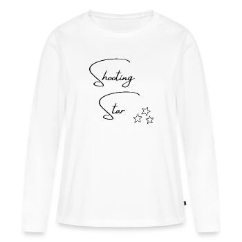 Shooting Star - Frauen Premium Bio Langarmshirt - Weiß - Vorne - Julia (174cm)