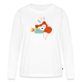 ABC Fuchs - Frauen Premium Bio Langarmshirt - Weiß - Vorne - Julia (174cm)