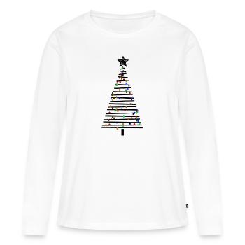 christmas tree - Frauen Premium Bio Langarmshirt - Weiß - Vorne - Julia (174cm)