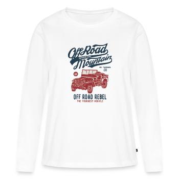 Off Road Jeep - T-shirt manches longues Premium bio Femme - blanc - Devant - Julia (174cm)