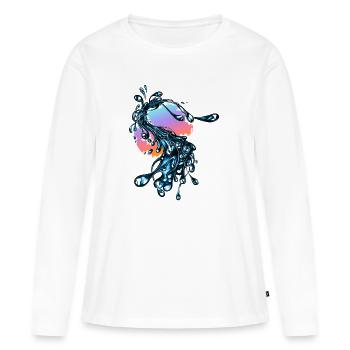 water - Women's Premium Organic Long Sleeve Shirt - white - Front - Julia (174cm)