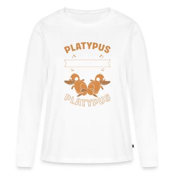 ornithorynque - T-shirt manches longues Premium bio Femme - blanc - Devant - Julia (174cm)