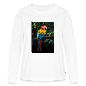 Macaw's Era - Women's Premium Organic Long Sleeve Shirt - white - Front - Julia (174cm)