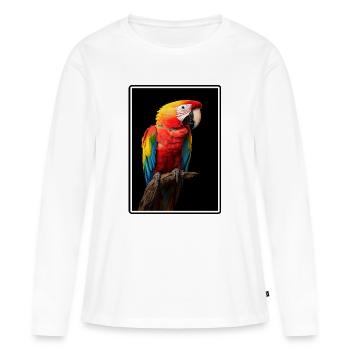 Macaw's Era - Women's Premium Organic Long Sleeve Shirt - white - Front - Julia (174cm)