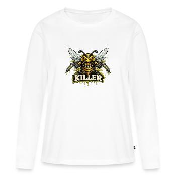 Bataille des Frelons Tueurs - T-shirt manches longues Premium bio Femme - blanc - Devant - Julia (174cm)