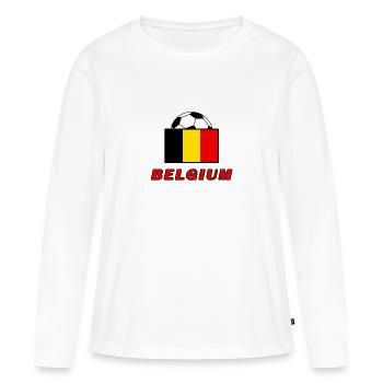 BELGIUM national team design - Women's Premium Organic Long Sleeve Shirt - white - Front - Julia (174cm)