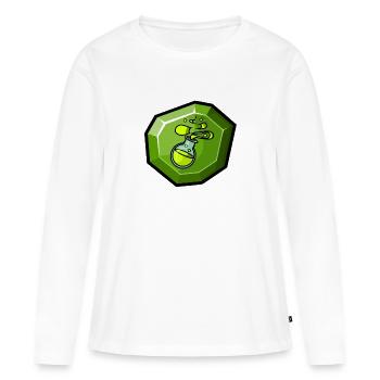 Element: Gift - Frauen Premium Bio Langarmshirt - Weiß - Vorne - Julia (174cm)