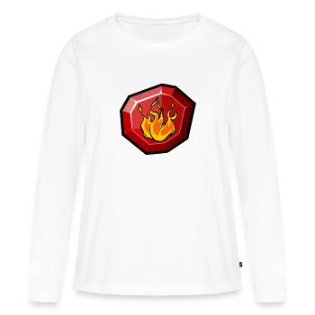 element fire - Women's Premium Organic Long Sleeve Shirt - white - Front - Julia (174cm)