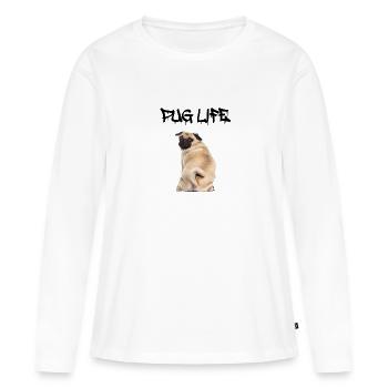 Vie de roquet - T-shirt manches longues Premium bio Femme - blanc - Devant - Julia (174cm)
