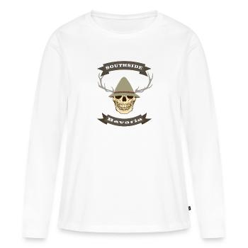 Bavaria, Bavaria, Deer, Antlers, Skull - Women's Premium Organic Long Sleeve Shirt - white - Front - Julia (174cm)
