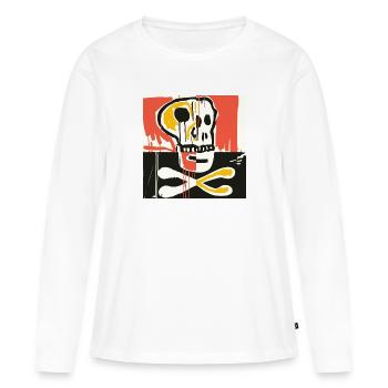 Erinnerung - Frauen Premium Bio Langarmshirt - Weiß - Vorne - Julia (174cm)