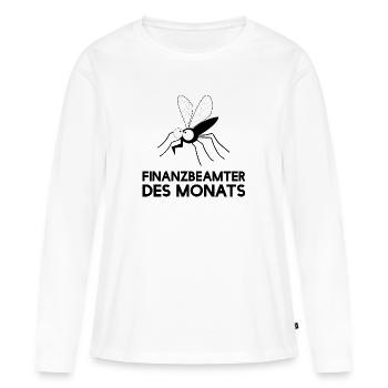 Finanzbeamter des Monats - Blutsauger - Stechmücke - Frauen Premium Bio Langarmshirt - Weiß - Vorne - Julia (174cm)