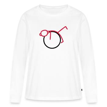 Physiotherapie - Gymnastik - V2 - Frauen Premium Bio Langarmshirt - Weiß - Vorne - Julia (174cm)