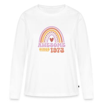 Großartig seit 1973 - Retro Vintage Geburtstag - Frauen Premium Bio Langarmshirt - Weiß - Vorne - Julia (174cm)