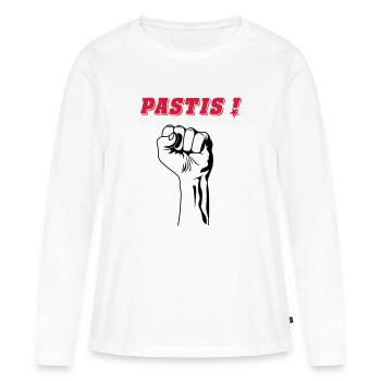 REVOLUTION PASTIS - T-shirt manches longues Premium bio Femme - blanc - Devant - Julia (174cm)