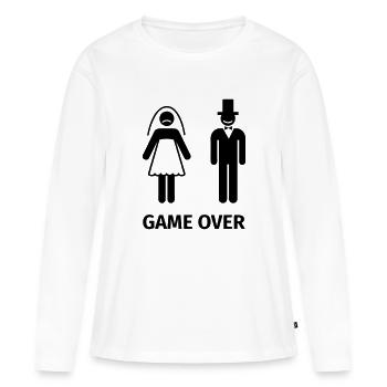 game over - Frauen Premium Bio Langarmshirt - Weiß - Vorne - Julia (174cm)