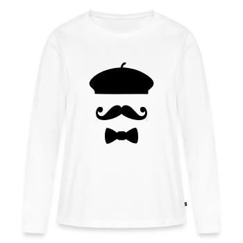 Die Französisch-Touch - Frauen Premium Bio Langarmshirt - Weiß - Vorne - Julia (174cm)