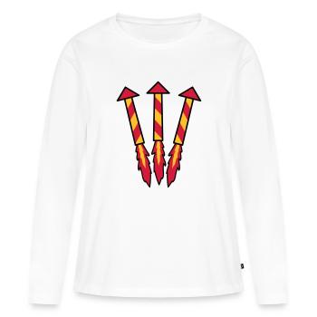 Firework Rockets - Frauen Premium Bio Langarmshirt - Weiß - Vorne - Julia (174cm)
