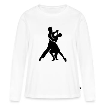 Foxtrot - T-shirt manches longues Premium bio Femme - blanc - Devant - Julia (174cm)