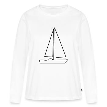 segelboot - Frauen Premium Bio Langarmshirt - Weiß - Vorne - Julia (174cm)