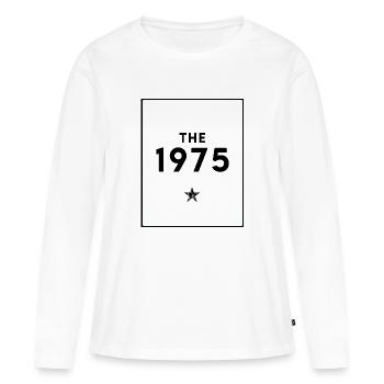 Les années 1975 - T-shirt manches longues Premium bio Femme - blanc - Devant - Julia (174cm)