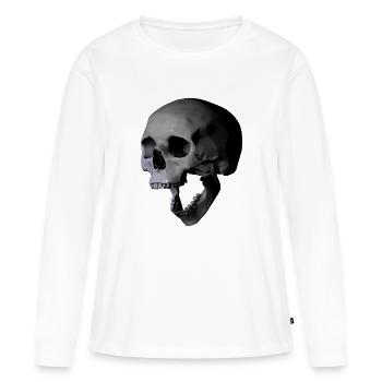 Crâne - T-shirt manches longues Premium bio Femme - blanc - Devant - Julia (174cm)