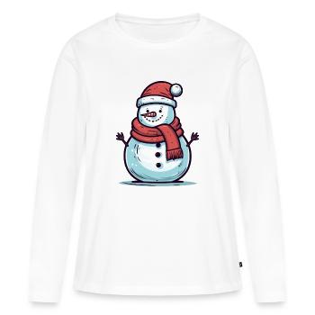 Je suis le bonhomme de neige le plus cool - T-shirt manches longues Premium bio Femme - blanc - Devant - Julia (174cm)