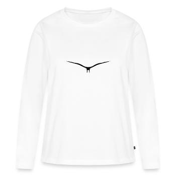 Vogel - Frauen Premium Bio Langarmshirt - Weiß - Vorne - Julia (174cm)