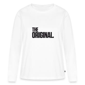 The Original - T-shirt manches longues Premium bio Femme - blanc - Devant - Julia (174cm)