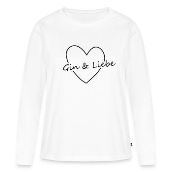 Gin & Liebe - Frauen Premium Bio Langarmshirt - Weiß - Vorne - Julia (174cm)
