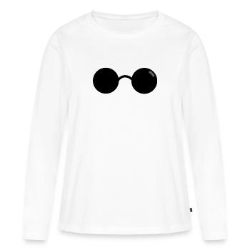 Sunglasses - Women's Premium Organic Long Sleeve Shirt - white - Front - Julia (174cm)