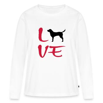 Labrador - T-shirt manches longues Premium bio Femme - blanc - Devant - Julia (174cm)