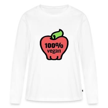 Food Contest Vegan - Women's Premium Organic Long Sleeve Shirt - white - Front - Julia (174cm)