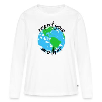 Naturschutz Klima Naturschützer Meer - Frauen Premium Bio Langarmshirt - Weiß - Vorne - Julia (174cm)